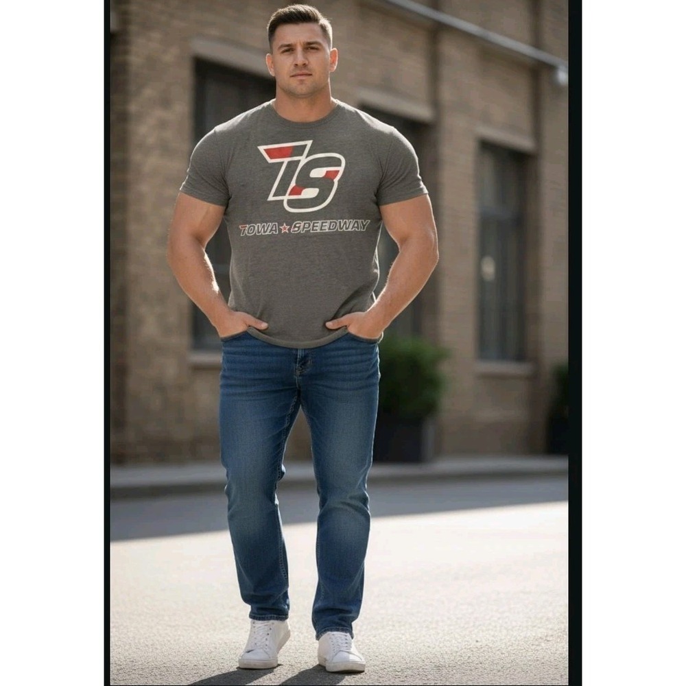 Iowa Speedway  T-Shirt Cotton 3 XL Gray Nascar‎